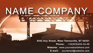 Warehouses and Industrial Business Card template