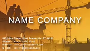 Technology of Construction of Buildings Business Cards template