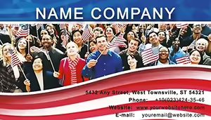 Citizens of the United States Business Card Template for Print