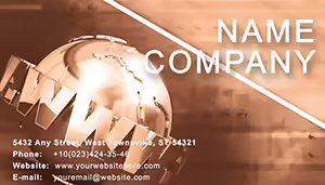 Globe with Sign of WWW Business Cards