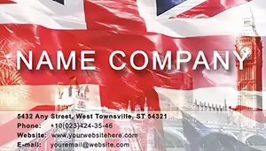 Flag and United Kingdom Attraction Business Cards Templates