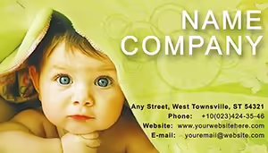Baby under the towel Business Cards
