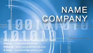 Numerical Code Business Card Template: Sleek Design for Modern Professionals