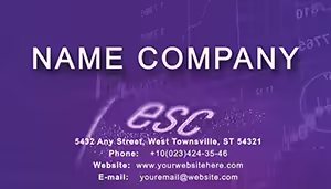 Cancel Action Business Card template