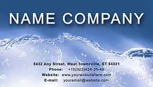 Water Basis of Life Business Cards Templates