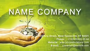 Earnings Growth Business Card template