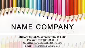 Color Pencil Business Card Template