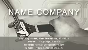 Plumbing Repairs in the Bathroom Business Cards