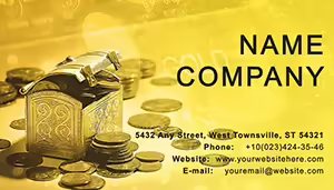 Gold Coins Savings Business Card template