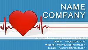 Heart Cardiogram Business Cards
