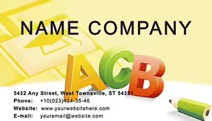 School Lessons Business Cards