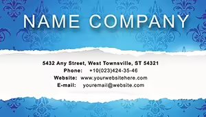 Torn Wallpaper Business Cards