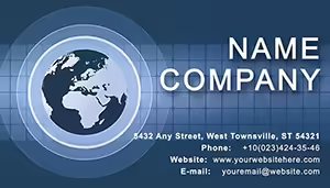 World in Focus Business Card template, Design for printing