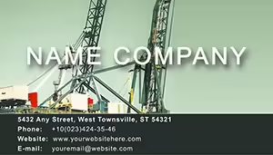 Oil Rig Crane Business Cards