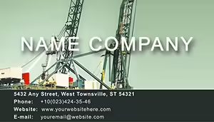 Industrial Oil Rig Crane Business Card Design