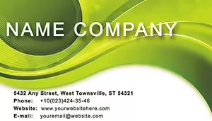 Green Sheets Business Card Template