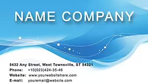 Professional Azure Business Card Template | Download