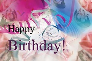 Birthday Decorations Postcards template