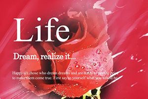 Romantic flower for Valentine Postcards template