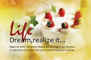 Design: Cake for Dessert Postcard template