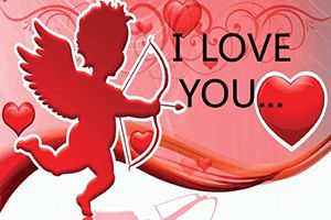 Valentines Days Postcard Template Design
