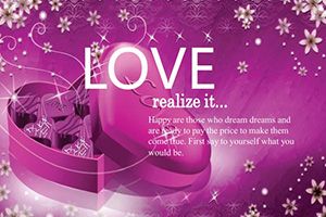 Gift for Valentine Day Postcards template