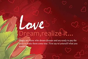 Flowers and Love Postcards template