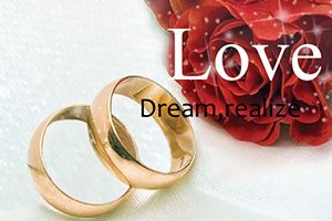 Wedding Ring and Rose Postcards template
