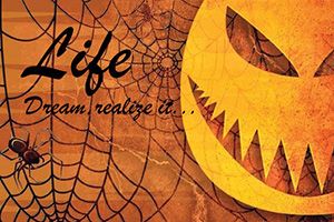 Halloween Postcards template