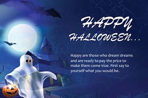 Flying Ghost Postcards template