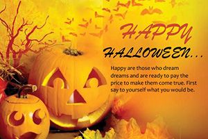 Symbols of Halloween Postcards template