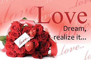 Roses of Love Postcards template