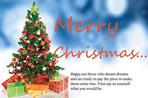 Captivating Christmas Tree Postcard Design Template