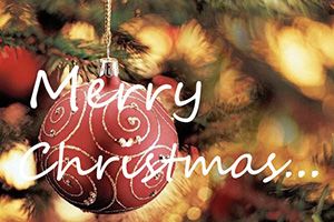Christmas Ball and Tree Postcards template