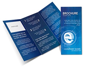 3D Internet Brochure Template for Tri-Fold Design Print