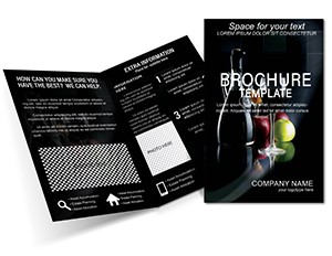 Bottle of Wine and Goblet Brochure template