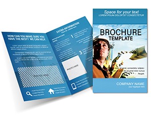 Worker and Excavator Brochure template