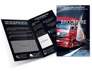 Truck with Goods Brochure template