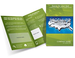 3d Map and Flag of USA Brochure templates