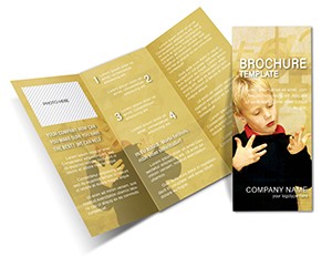 Child Learning to Count Brochure Template