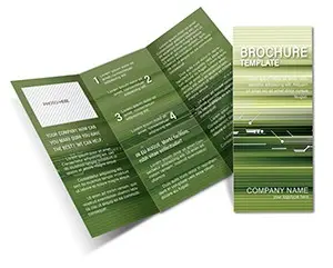 Print Design Green Linear Brochure Template
