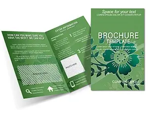 Joyful Blooms Brochure Template: Half Fold Design