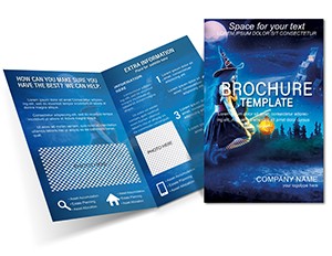 Witch of Halloween Brochure template