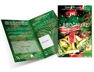 Christmas bells, Candles Brochure templates