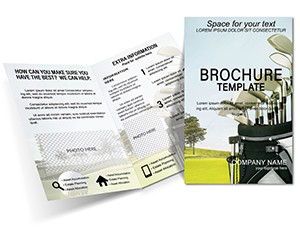 Golf Resort Brochure Template | Half-Fold Design for Print