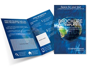 World Economy Brochure Template - Half-Fold Design for Print