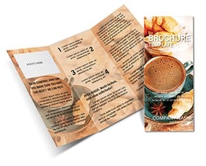 Food : Cup of Coffee for Dinner Brochures templates