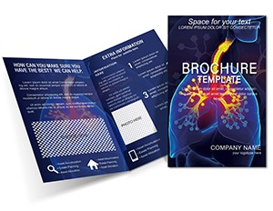 Half Fold Brochure Template for Lung Infection Medicine