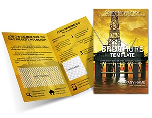 Oil Platform Brochure Template for Presentation