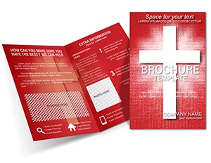 Cross on Red Background Brochures templates